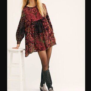 Free People Mirror Mirror Velvet Mini Dress